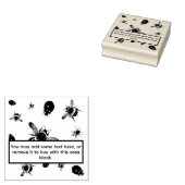 Bijen en lieveheersbeestjes Black Area Rubberstempel (Gestempeld)