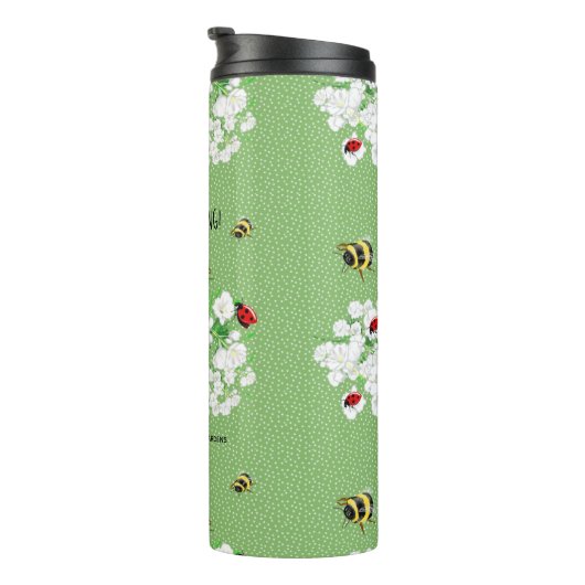 BIJEN en Lieveheersbeestjes - Kunst van LeahG Red  Thermosbeker (Geroteerd rechts)