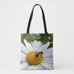 bijen en madeliefje tote bag