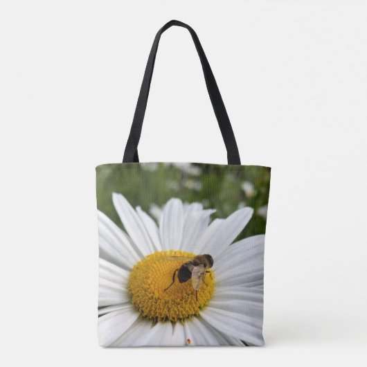 bijen en madeliefje tote bag (Achterkant)