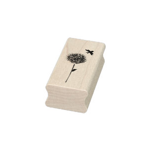 Bijen en Paardebloem Rubber Stamp Rubberstempel