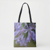 Bijen en paarse bloemen Natuur Canvas tas (Voorkant)