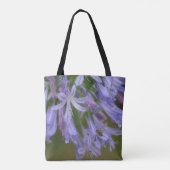 Bijen en paarse bloemen Natuur Canvas tas (Achterkant)