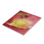 Bijen en papaverbloem tegeltje (Zijkant)