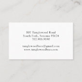 Bijen en producten op basis van Florence Visitekaartje (Achterkant)