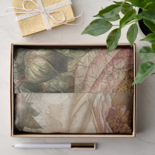  bijen en roze rozen ontkoppeling tissuepapier (Geschenk)