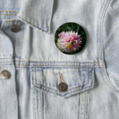 Bijen en roze ventiel ronde button 5,7 cm (In situ)