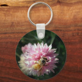 Bijen en roze ventiel sleutelhanger (Voorkant)