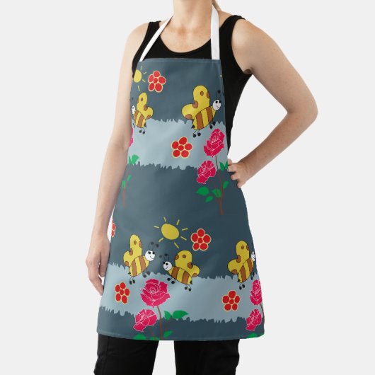 Bijen en Rozen bloementuin Schort (Insitu)