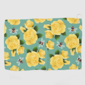 Bijen en Rozen Golfhanddoek (Horizontaal)