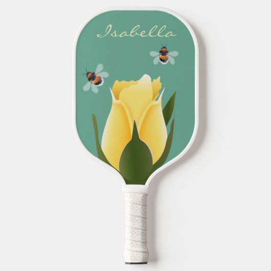 Bijen en Rozen Pickleball Paddle (Voorkant)