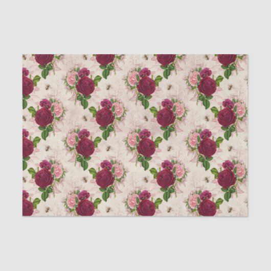 Bijen en Rozen Tissuepapier (Voorkant)