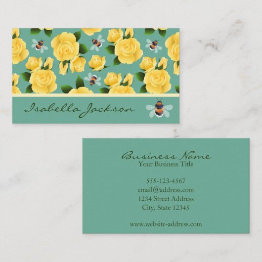Bijen en Rozen Visitekaartje (Voorkant / Achterkant)