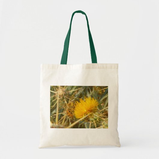 Bijen en Star Thistle (Centaurea solstitialis) Tote Bag (Voorkant)