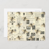 Bijen en  stijlcatalogus briefkaart (Voorkant / Achterkant)