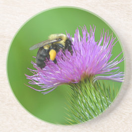 Bijen en Thistle Sandstone Onderzetter