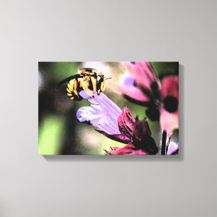 Bijen en ventilator 16,50 x 11 (41,25 x 27,5 cm) canvas afdruk