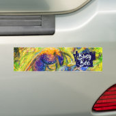 Bijen en vergeet-mij-nietjes bumpersticker (Op auto)