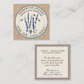 Bijen en Visitekaartje van Lavender Honey Kraft (Voorkant / Achterkant)