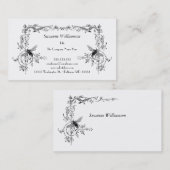  bijen en vogellegant, kalveren, aangepast visitekaartje (Voorkant / Achterkant)