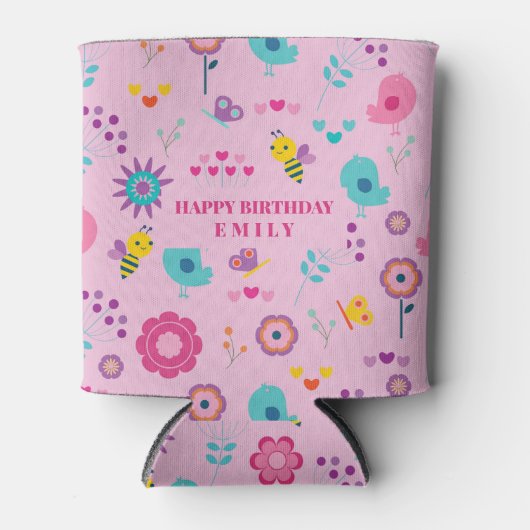 Bijen en vogels blikjeskoeler (Voorkant)