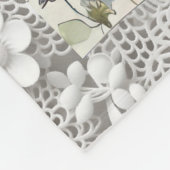 Bijen en Wildbloemen  Bloemen Patchwork Fleece Deken (Hoek)