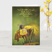 Bijen en Wildbloemen Kaart Scripture Psalm 37:3 (Gele Bloem)