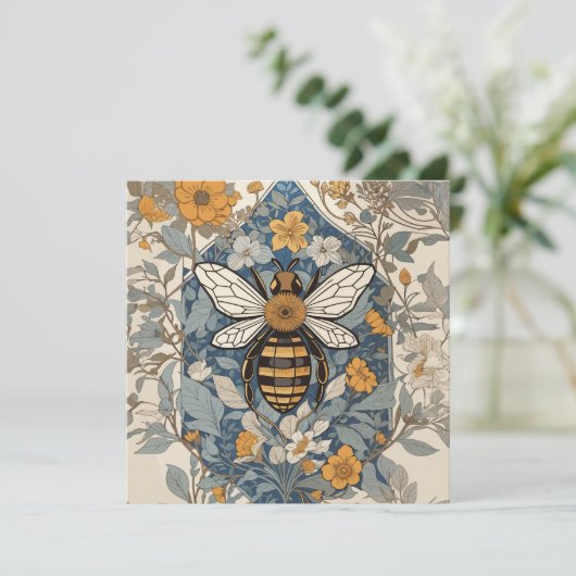 bijen en wilde bloemen (Staand voorkant)