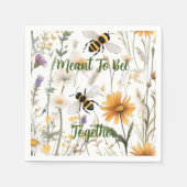 Bijen en wilde bloemen bedoeld om samen te zijn, servet (Voorkant)