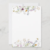 Bijen en wilde bloemen Bridal Brunch Kaart (Achterkant)