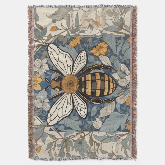  bijen en wilde bloemen deken (Voorkant Verticaal)