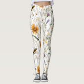 bijen en wilde bloemen, leggings (Voorkant)