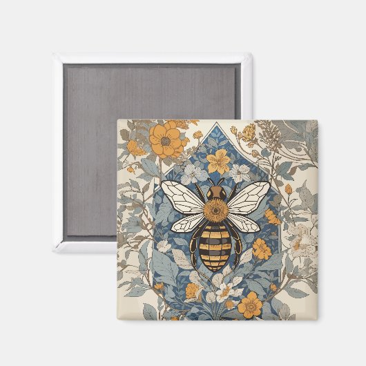 bijen en wilde bloemen magneet (Voorkant / Achterkant)