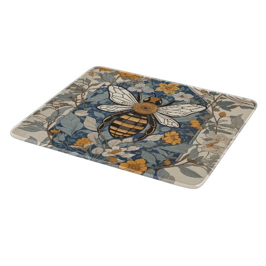  bijen en wilde bloemen snijplank (Hoek)