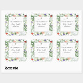 Bijen en Wildflower Baby shower Bookplate Sticker (Vel)