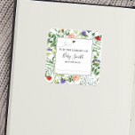 Bijen en Wildflower Baby shower Bookplate Sticker<br><div class="desc">Baby shower Bookplate Sticker met een wilde bloemen en een bij. Een geweldige toevoeging voor Baby's First Library of gebruik als een gepersonaliseerde Dit boek behoort tot de Sticker. Paar met onze bijpassende breng een boek aanvraagkaart</div>