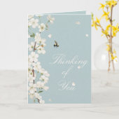 Bijen en witte bloemen denken aan jou kaart (Gele Bloem)