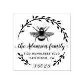 Bijen en Wreath | Naam van de Oostenrijkse Script- Rubberstempel (Afrduk)