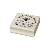 Bijen en Wreath | Naam van de Oostenrijkse Script- Rubberstempel (Stempel)