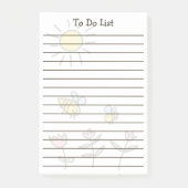 Bijen en zon en bloemen Post-it® notes (Voorkant)
