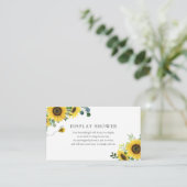 Bijen en Zonnebloem Display Baby shower insert kaa Informatiekaartje (Staand voorkant)