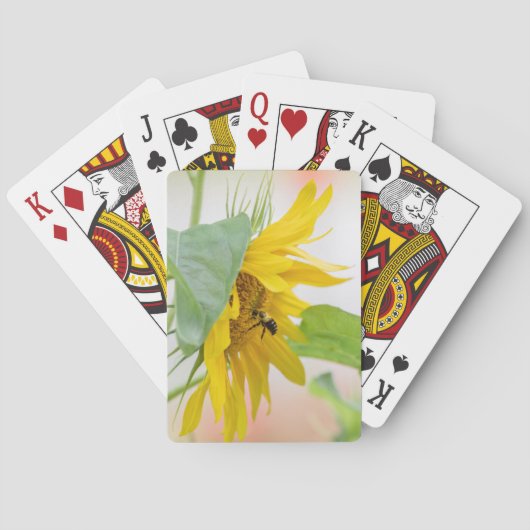 Bijen en zonnebloemen pokerkaarten (Achterkant)