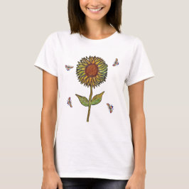 Bijen- en zonnebloemendames T-shirt