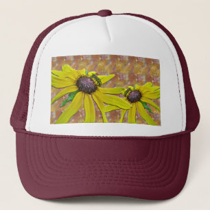 Bijen en zwarte Eyed Susan Welcome Buurman Trucker Pet