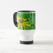 Bijen en zwarte verouderde Susan Travel Mug Reisbeker (Voorkant links)