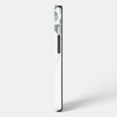 Bijen eucalyptus groen wit monogram iPhone hoesje (Linkerkant)