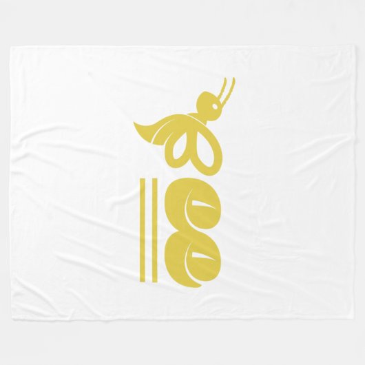 Bijen Fleece Deken (Voorkant (Horizontaal))