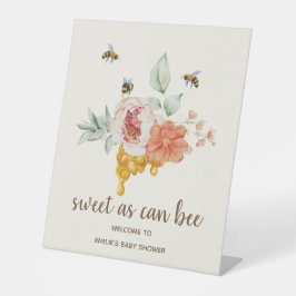 Bijen Floral Honeycomb Baby shower Welkom Reclamebord Met Voetstuk