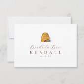 Bijen Gedekte Bridesmaïde Kaart (Achterkant)