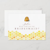 Bijen Gedekte Bridesmaïde Kaart (Voorkant / Achterkant)